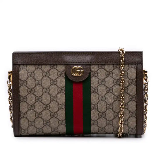 Gucci Small GG Supreme Web Ophidia Chain Crossbody