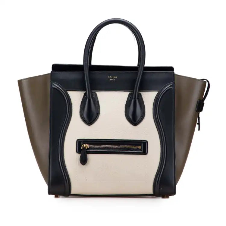 Celine Mini Tricolor Calfskin Luggage Tote