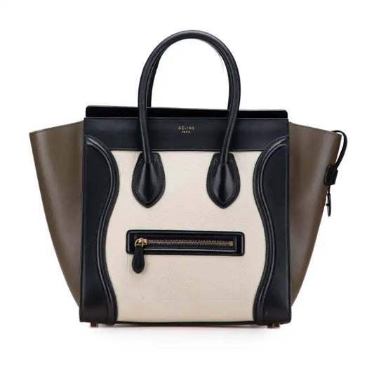 Celine Mini Tricolor Calfskin Luggage Tote