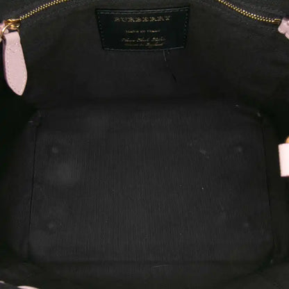 Burberry Small Leather and House Check Canvas Canterbury Tote