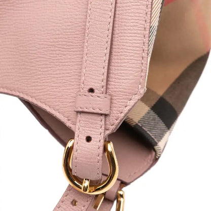 Burberry Small Leather and House Check Canvas Canterbury Tote