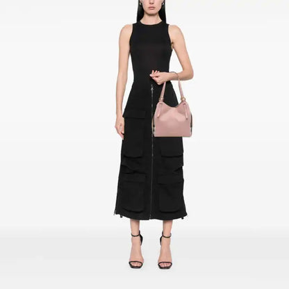 Burberry Small Leather and House Check Canvas Canterbury Tote