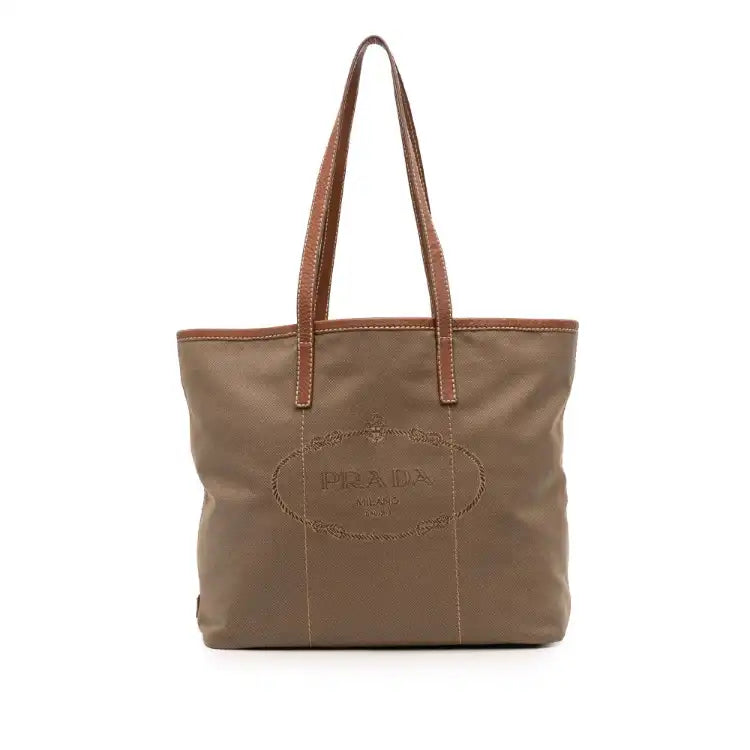Prada Canvas Canapa Logo Tote