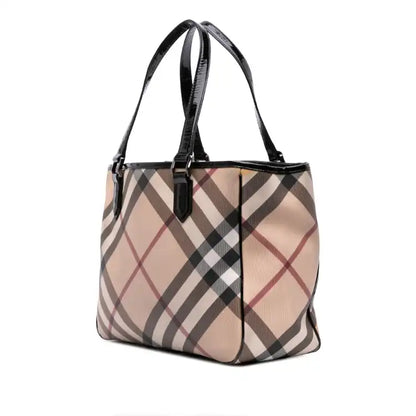Burberry Supernova Check Coated Canvas Tote