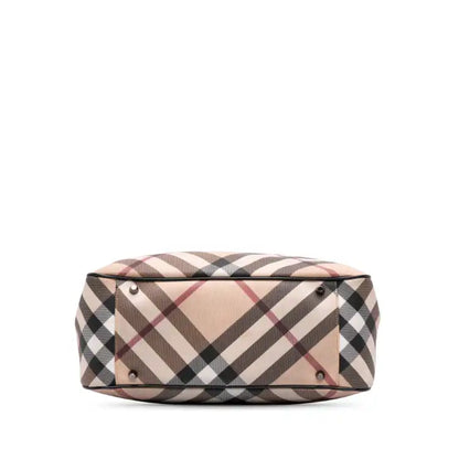 Burberry Supernova Check Coated Canvas Tote
