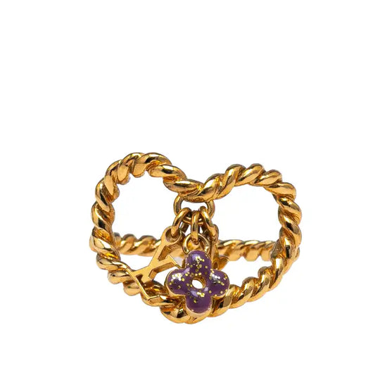 Louis Vuitton Gold Plated Monogram Sweet Heart Ring