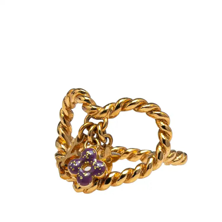 Louis Vuitton Gold Plated Monogram Sweet Heart Ring