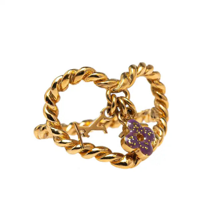 Louis Vuitton Gold Plated Monogram Sweet Heart Ring