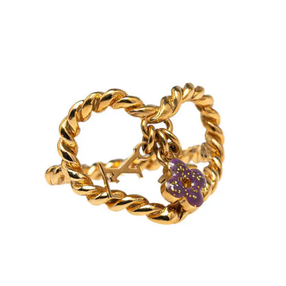 Louis Vuitton Gold Plated Monogram Sweet Heart Ring