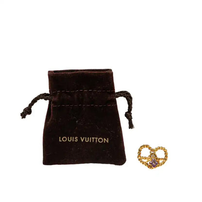 Louis Vuitton Gold Plated Monogram Sweet Heart Ring