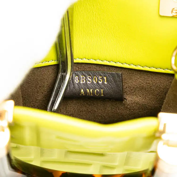 Fendi Mini Zucca Embossed Leather Sunshine Shopper Tote