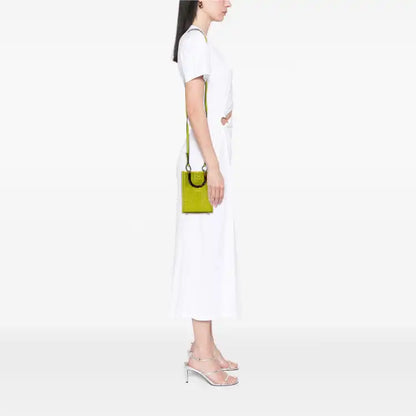 Fendi Mini Zucca Embossed Leather Sunshine Shopper Tote