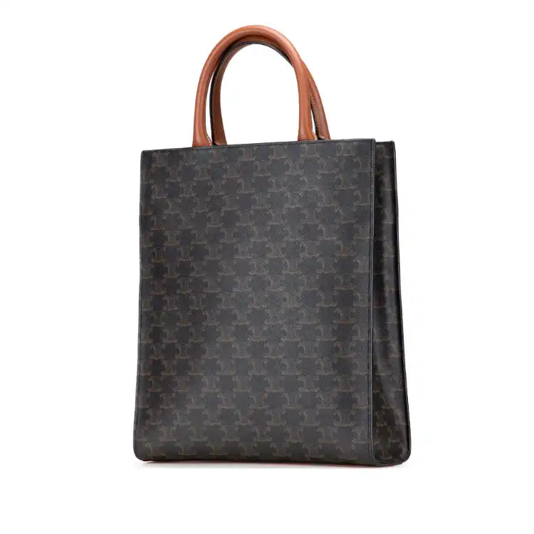 Celine Small Triomphe Coated Canvas Vertical Cabas Tote
