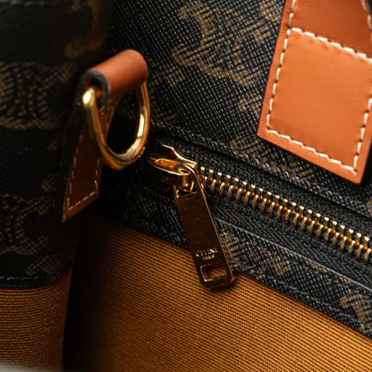 Celine Small Triomphe Coated Canvas Vertical Cabas Tote