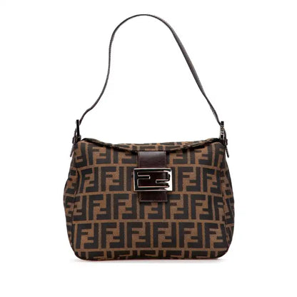 Fendi Zucca Canvas Double Flap Mamma