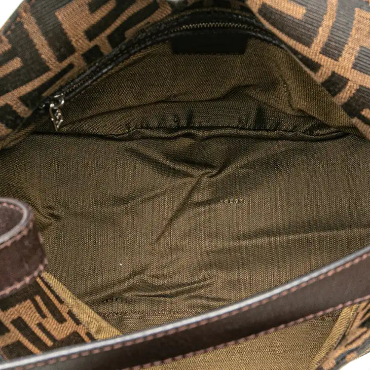 Fendi Zucca Canvas Double Flap Mamma