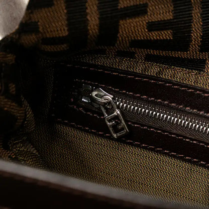 Fendi Zucca Canvas Double Flap Mamma