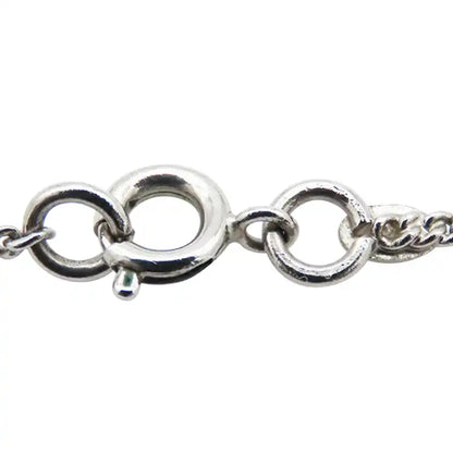 Chanel CC Silver Plated Enamel Heart and Clover Charm Pendant Necklace