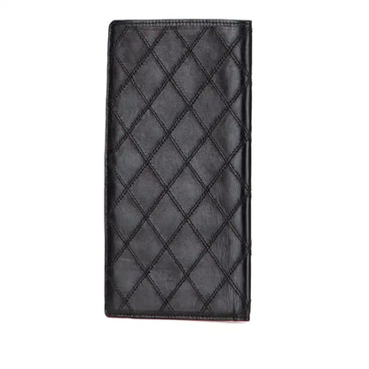 Chanel Double Stitched Lambskin Long Bill Wallet