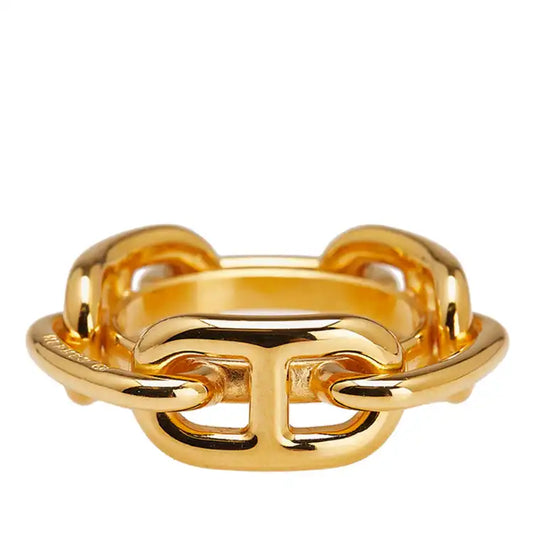 Hermès Gold Plated Chaine d'Ancre Scarf Ring