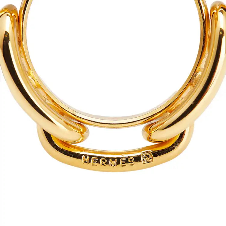 Hermès Gold Plated Chaine d'Ancre Scarf Ring