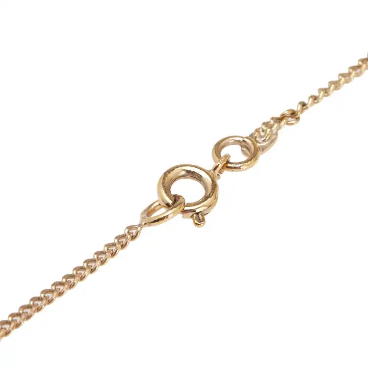 Chanel Gold Plated Enamel CC Pendant Necklace