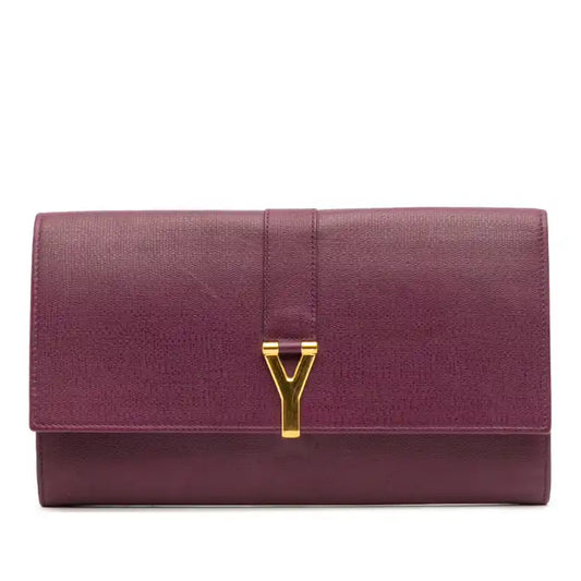 Yves Saint Laurent Leather Chyc Ligne Travel Wallet