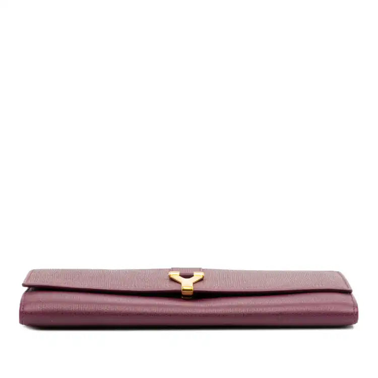 Yves Saint Laurent Leather Chyc Ligne Travel Wallet