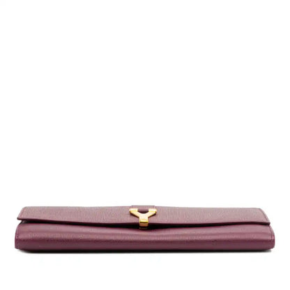 Yves Saint Laurent Leather Chyc Ligne Travel Wallet
