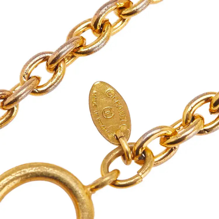 Chanel Gold Plated Leo Lion Sun Medallion Necklace