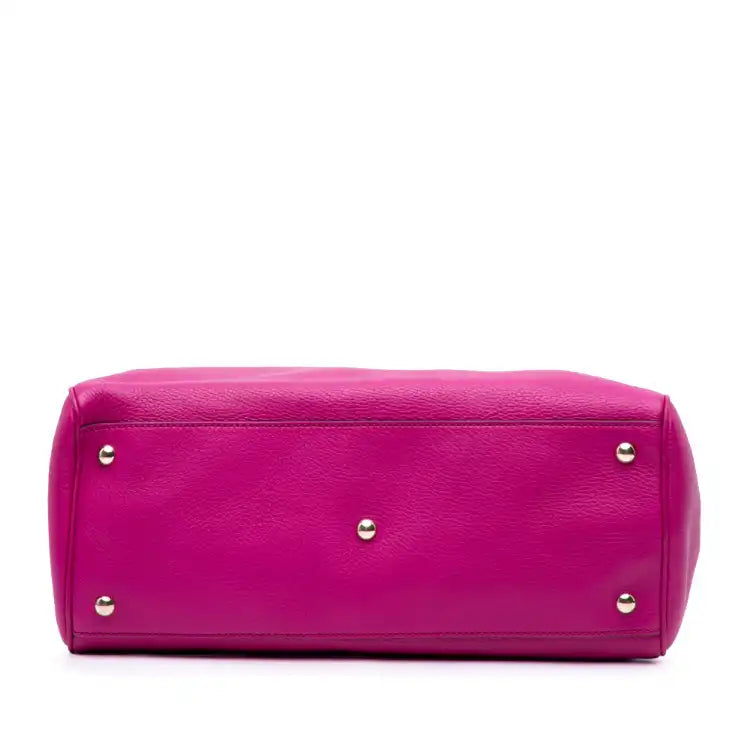 Gucci Medium Calfskin Bamboo Shopper Satchel