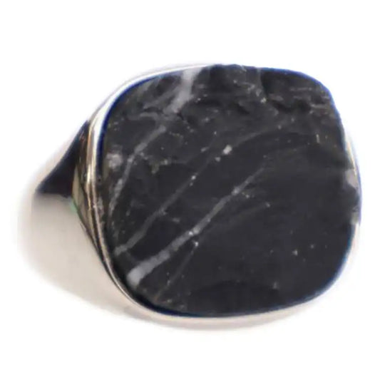 Louis Vuitton Silver Plated Gemstone Signet Ring L