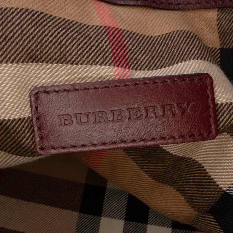 Burberry Nubuck and House Check Canvas Beckett Bucket Bag