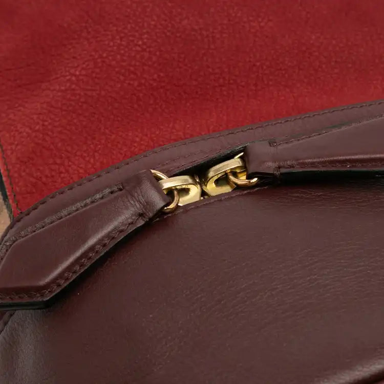 Burberry Nubuck and House Check Canvas Beckett Bucket Bag