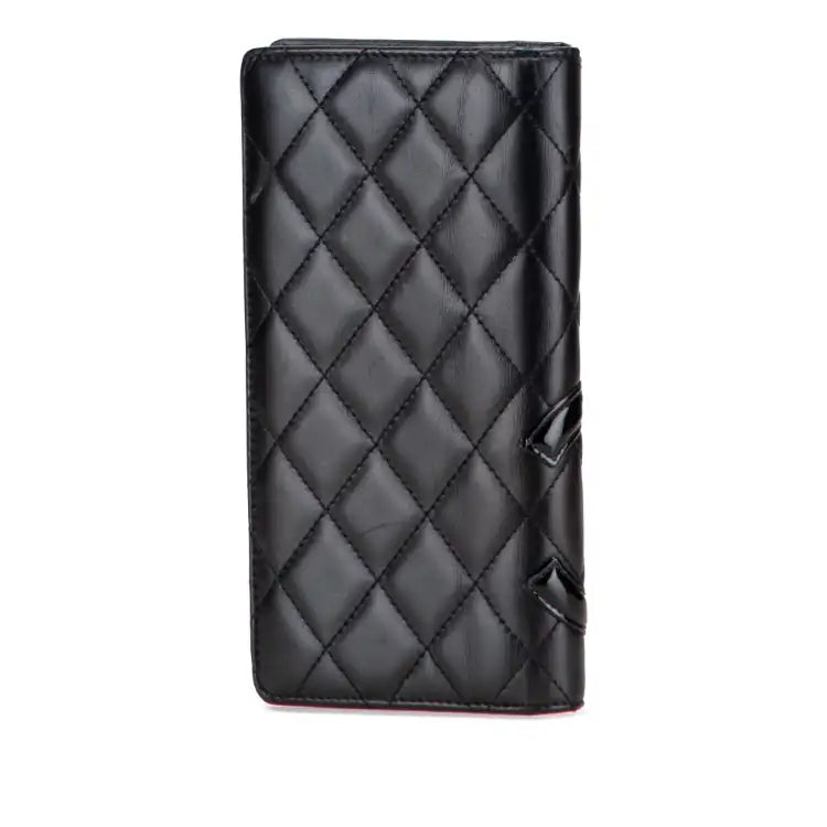 Chanel Quilted Lambskin Cambon Ligne Bifold Wallet