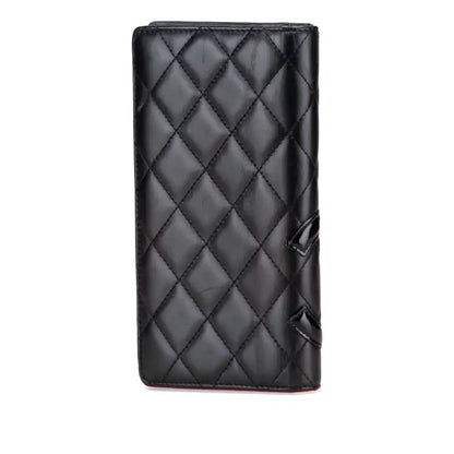 Chanel Quilted Lambskin Cambon Ligne Bifold Wallet