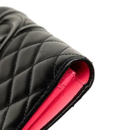 Chanel Quilted Lambskin Cambon Ligne Bifold Wallet
