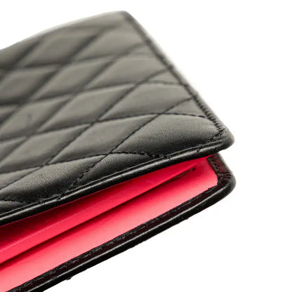 Chanel Quilted Lambskin Cambon Ligne Bifold Wallet