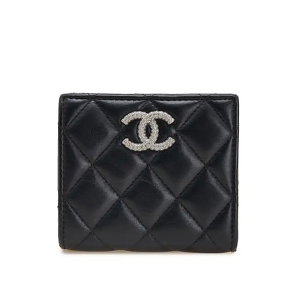 Chanel CC Quilted Lambskin Compact Bifold Wallet