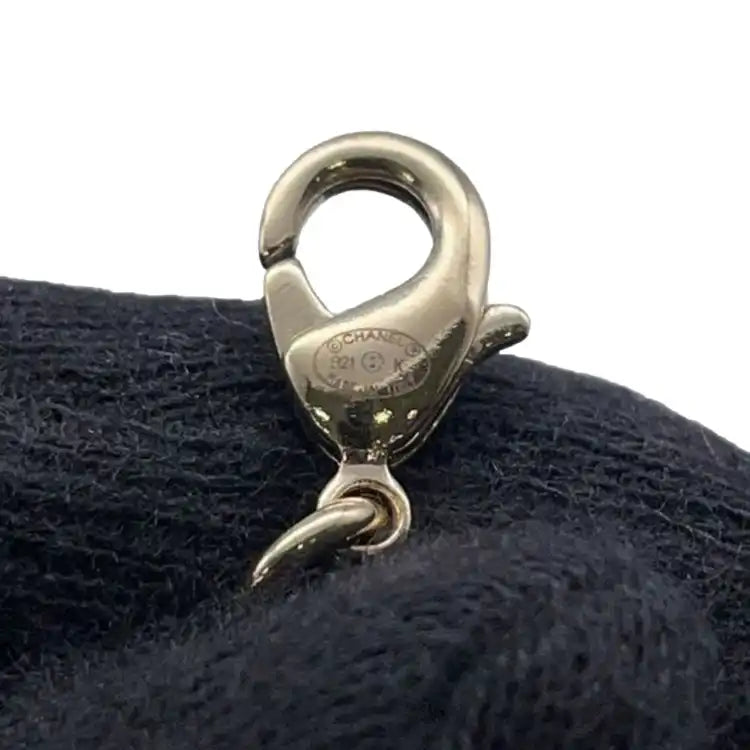 Chanel Gold Plated Faux Pearl CC Rhinestone Pendant Necklace