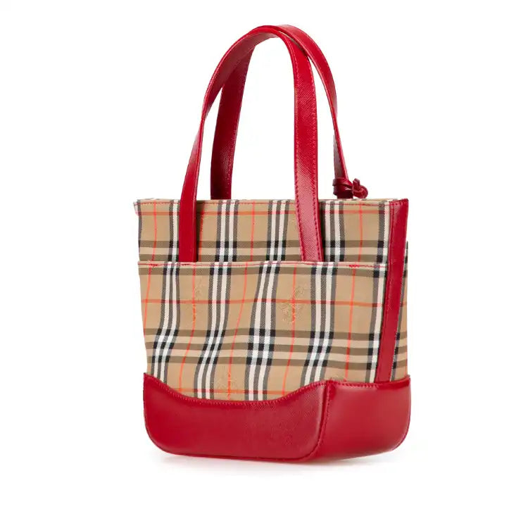 Burberry Haymarket Check Canvas Handbag