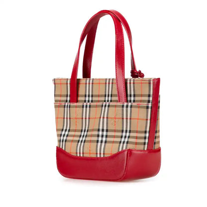 Burberry Haymarket Check Canvas Handbag