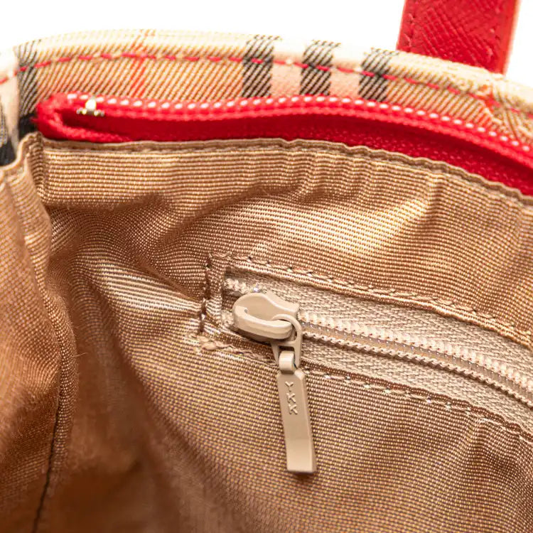 Burberry Haymarket Check Canvas Handbag