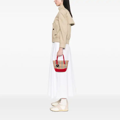 Burberry Haymarket Check Canvas Handbag