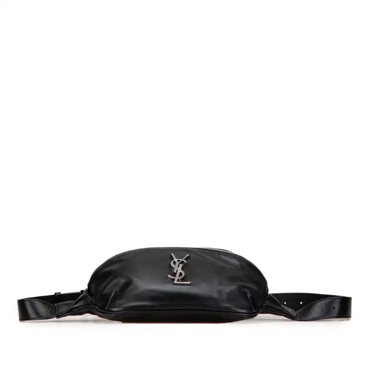 Saint Laurent Smooth Calfskin Monogram Belt Bag