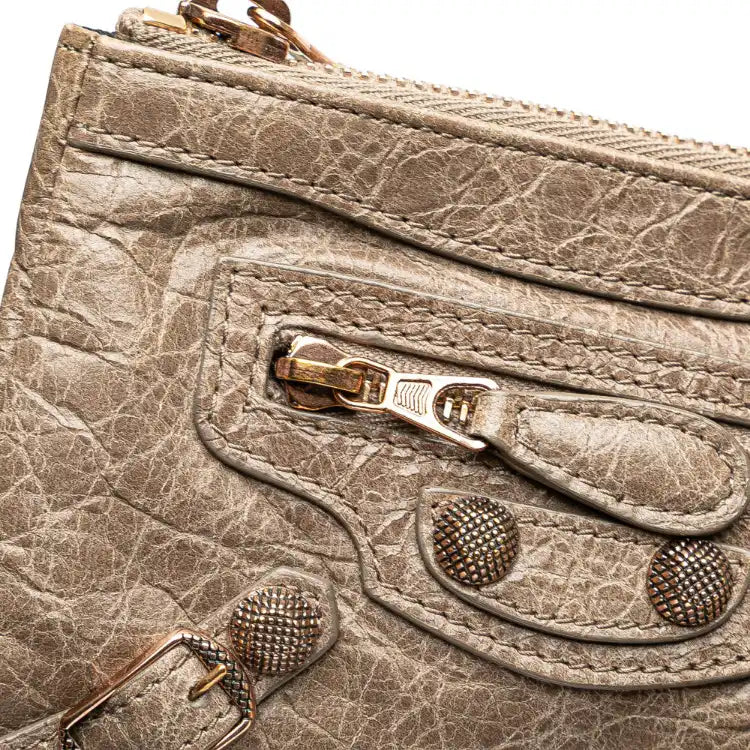 Balenciaga Lambskin Motocross Giant 12 Porte Monnaie Zip Coin Purse