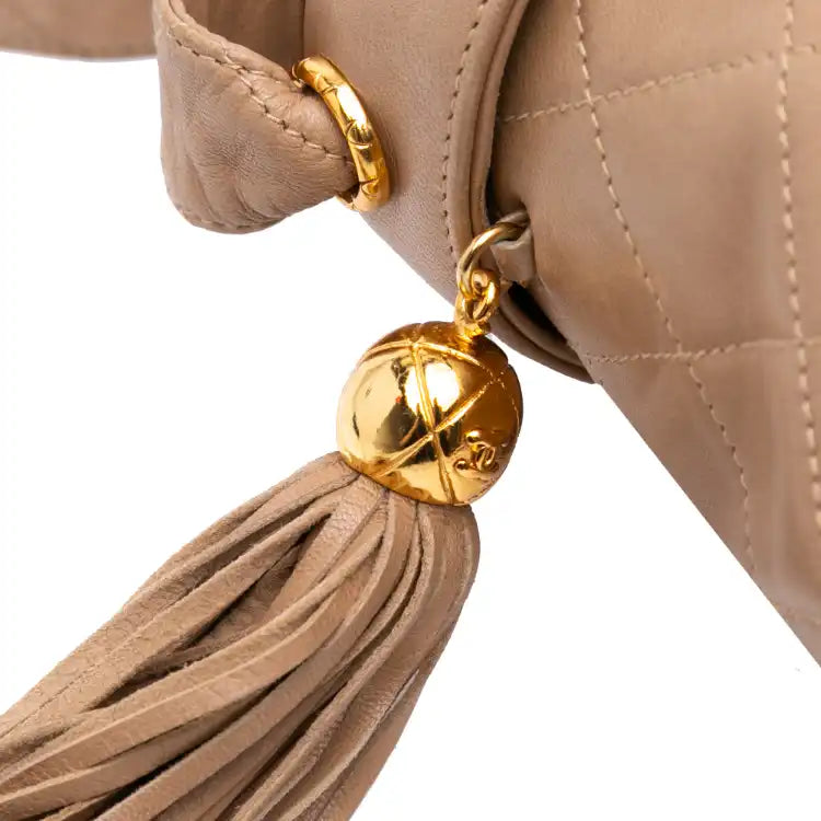 Chanel CC Quilted Lambskin Tassel Vanity Bag