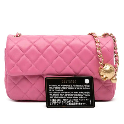 Chanel Mini Rectangular Classic Lambskin Pearl Crush Single Flap