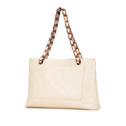 Chanel CC Quilted Caviar Bekko Chain Tote
