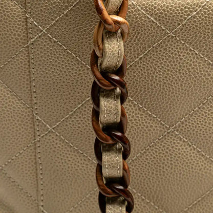 Chanel CC Quilted Caviar Bekko Chain Tote